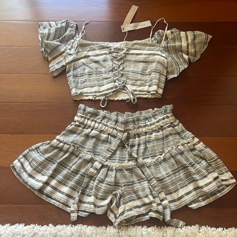 Two Piece Striped Set